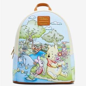 Disney Loungefly Winnie The Pooh Spring Scene Mini Backpack